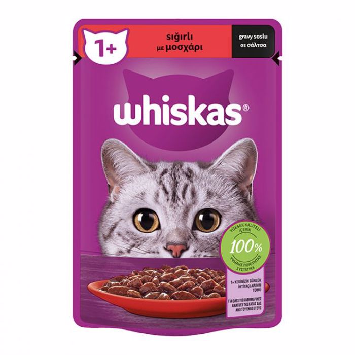 Whiskas Se Saltsa Me Mosxari 85G